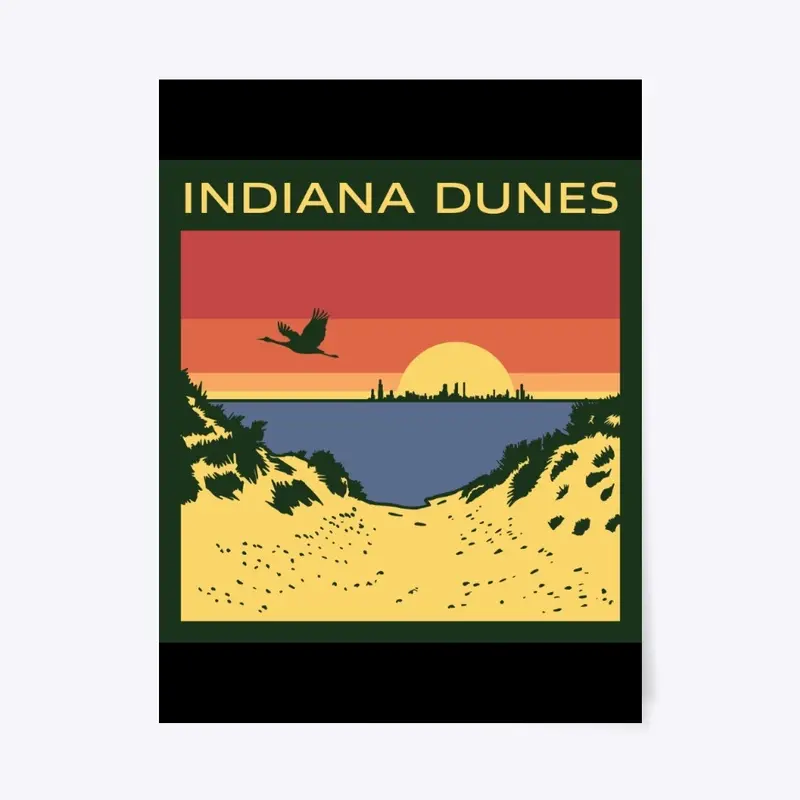 Valley Sunset Indiana Dunes Poster