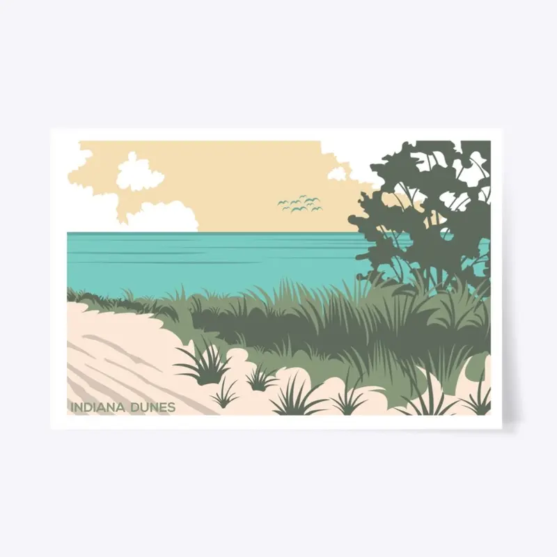 Baldy Twilight Indiana Dunes Poster